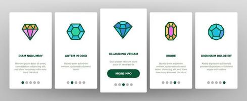 diamantes, gemas vector onboarding