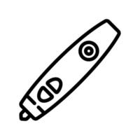 ilustração de contorno de vetor de ícone de equipamento eletrônico de caneta 3d