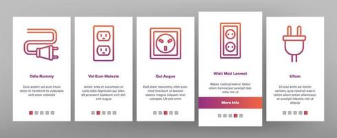 conjunto de ícones de integração de soquete de energia elétrica vetor
