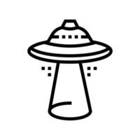 sinal de ilustração vetorial de ícone de linha geek ufo vetor