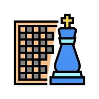sinal de ilustração vetorial ícone de cor geek de xadrez vetor