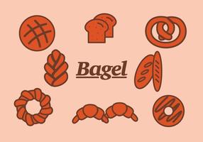 Vetores de Bagel e Pão