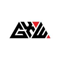 design de logotipo de letra de triângulo gxw com forma de triângulo. monograma de design de logotipo de triângulo gxw. modelo de logotipo de vetor de triângulo gxw com cor vermelha. logotipo triangular gxw logotipo simples, elegante e luxuoso. gxw