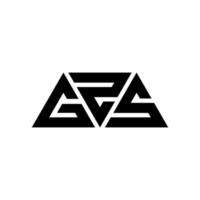 gzs design de logotipo de letra de triângulo com forma de triângulo. monograma de design de logotipo de triângulo gzs. modelo de logotipo de vetor de triângulo gzs com cor vermelha. gzs logotipo triangular logotipo simples, elegante e luxuoso. gzs