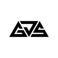 gjs triângulo carta logotipo design com forma de triângulo. monograma de design de logotipo de triângulo gjs. modelo de logotipo de vetor de triângulo gjs com cor vermelha. logotipo triangular gjs logotipo simples, elegante e luxuoso. gjs