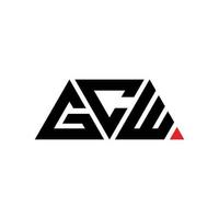 design de logotipo de letra de triângulo gcw com forma de triângulo. monograma de design de logotipo de triângulo gcw. modelo de logotipo de vetor de triângulo gcw com cor vermelha. logotipo triangular gcw logotipo simples, elegante e luxuoso. gcw