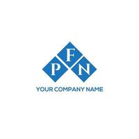 design de logotipo de carta pfn em fundo branco. conceito de logotipo de letra de iniciais criativas pfn. design de letra pfn. vetor