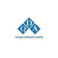 design de logotipo de carta qda em fundo branco. conceito de logotipo de letra de iniciais criativas qda. design de letra qda. vetor