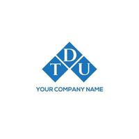 design de logotipo de letra tdu em fundo branco. conceito de logotipo de letra de iniciais criativas tdu. design de letra tdu. vetor