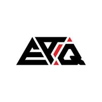 design de logotipo de letra de triângulo eq com forma de triângulo. monograma de design de logotipo de triângulo eq. modelo de logotipo de vetor de triângulo eq com cor vermelha. eaq logotipo triangular logotipo simples, elegante e luxuoso. eq