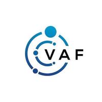 design de logotipo de tecnologia de letra vaf em fundo branco. letras de iniciais criativas vaf-lo conceito de logotipo. design de letra vaf. vetor