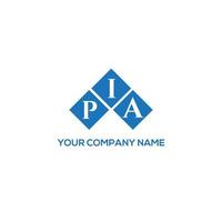 design de logotipo de carta pia em fundo branco. conceito de logotipo de letra de iniciais criativas pia. desenho de letra pia. vetor