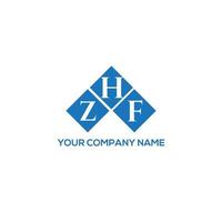 conceito de logotipo de letra de iniciais criativas de hf. zhf carta design.zhf carta logotipo design em fundo branco. conceito de logotipo de letra de iniciais criativas zhf. design de letra zhf. vetor