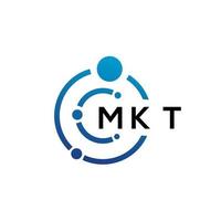 design de logotipo de tecnologia de letra mkt em fundo branco. letras iniciais criativas mkt-lo conceito de logotipo. design de letra mkt. vetor