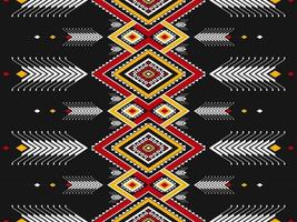 padrão geométrico étnico sem costura tradicional. design para plano de fundo, papel de parede, ilustração vetorial, têxtil, tecido, vestuário, batik, tapete, bordado. vetor
