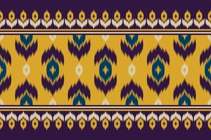 arte de belo padrão étnico. ikat sem costura padrão em bordados tribais, folclóricos e estilo mexicano. listrado geométrico. design para plano de fundo, papel de parede, ilustração vetorial, tecido, roupas, tapete. vetor