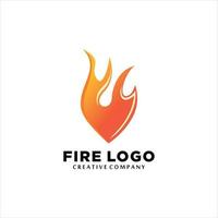 design de logotipo ou ícone de fogo moderno. ilustração vetorial vetor
