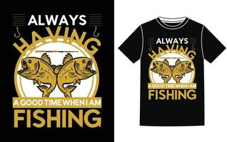 vetor de design de camiseta de pesca