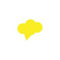 conceito de sinal e símbolos. símbolo de contorno em estilo simples. ícone de linha vibrante de balão amarelo em forma de nuvem vetor