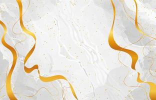 gradiente branco e dourado com textura aquarela vetor