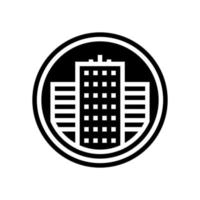 centro de negócios da cidade assinar ilustração em vetor ícone glifo
