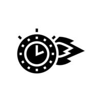 ilustração em vetor ícone glifo de cronômetro de tempo ardente