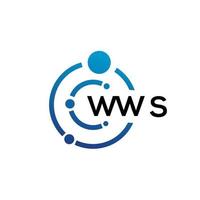 design de logotipo de tecnologia de letra wws em fundo branco. wws iniciais criativas carta-lo conceito de logotipo. design de letra wws. vetor