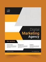 post de modelo de design de folheto de agência de marketing digital vetor