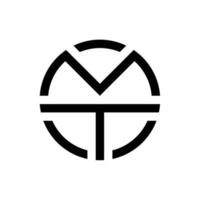 letra mt logotipo inicial modelo vetor ilustração ícone elemento pro vector