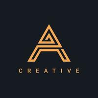 design de logotipo criativo com letra a. modelo de vetor de logotipo simples e limpo