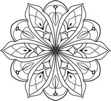 mandala de flores circulares em branco vetor grátis
