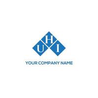 design de logotipo de letra uhi em fundo branco. conceito de logotipo de letra de iniciais criativas uhi. design de letra uhi. vetor