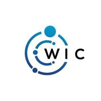 design de logotipo de tecnologia de carta wic em fundo branco. letras de iniciais criativas wic-lo conceito de logotipo. design de letra wic. vetor