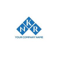 nkr carta design.nkr carta logotipo design em fundo branco. conceito de logotipo de carta de iniciais criativas nkr. nkr carta design.nkr carta logotipo design em fundo branco. n vetor