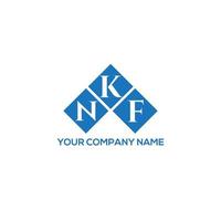 nkf carta design.nkf carta logotipo design em fundo branco. conceito de logotipo de letra de iniciais criativas nkf. nkf carta design.nkf carta logotipo design em fundo branco. n vetor