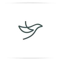 vetor de linha de pássaro abstrato de logotipo
