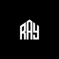 ray carta design.ray carta logo design em fundo preto. Ray conceito de logotipo de letra de iniciais criativas. ray carta design.ray carta logo design em fundo preto. r vetor