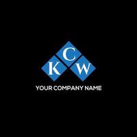 design de logotipo de letra kcw em fundo preto. conceito de logotipo de letra de iniciais criativas kcw. design de letra kcw. vetor