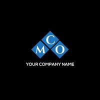 conceito de logotipo de letra de iniciais criativas mco. mco carta design.mco carta logotipo design em fundo preto. conceito de logotipo de letra de iniciais criativas mco. design de letra mco. vetor