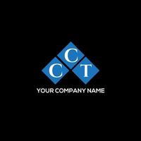 design de logotipo de letra cct em fundo preto. conceito de logotipo de letra de iniciais criativas cct. design de letra cct. vetor