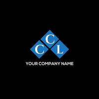 design de logotipo de carta ccl em fundo preto. conceito de logotipo de letra de iniciais criativas ccl. design de letra ccl. vetor