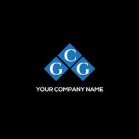 conceito de logotipo de carta de iniciais criativas gcg. gcg carta design.gcg carta logotipo design em fundo preto. conceito de logotipo de carta de iniciais criativas gcg. design de letra gcg. vetor