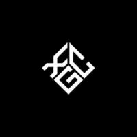 design de logotipo de carta xcg em fundo preto. xcg conceito de logotipo de letra de iniciais criativas. design de letra xcg. vetor