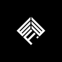 design de logotipo de carta wwf em fundo preto. conceito de logotipo de carta de iniciais criativas wwf. desenho de letra wwf. vetor