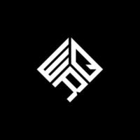 design de logotipo de carta wqr em fundo preto. conceito de logotipo de letra de iniciais criativas wqr. design de letra wqr. vetor