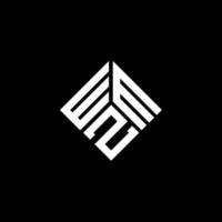 design de logotipo de carta wmz em fundo preto. conceito de logotipo de letra de iniciais criativas wmz. design de letra wmz. vetor