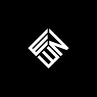 design de logotipo de carta wnw em fundo preto. conceito de logotipo de letra de iniciais criativas wnw. design de letra wnw. vetor