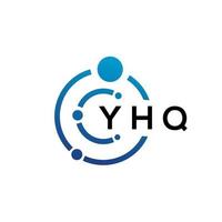 design de logotipo de tecnologia de letra yhq em fundo branco. letras iniciais criativas yhq conceito de logotipo. design de letra yhq. vetor