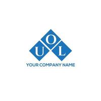 design de logotipo de carta uol em fundo branco. conceito de logotipo de letra de iniciais criativas uol. desenho de letra uol. vetor