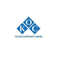 koc carta logotipo design em fundo branco. conceito de logotipo de letra de iniciais criativas koc. design de letra koc. vetor